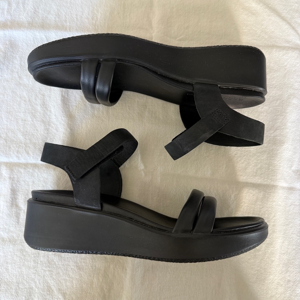 Ecco Flowt Wedge Black Women's Sandals - Picture 5 of 8